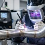 Jak wyceniać zlecenia spawalnicze w 2026 roku? Prosty model liczenia stawki godzinowej 1 Spawacz wykonujący precyzyjne spawanie TIG rury ze stali nierdzewnej w profesjonalnym warsztacie 2026.