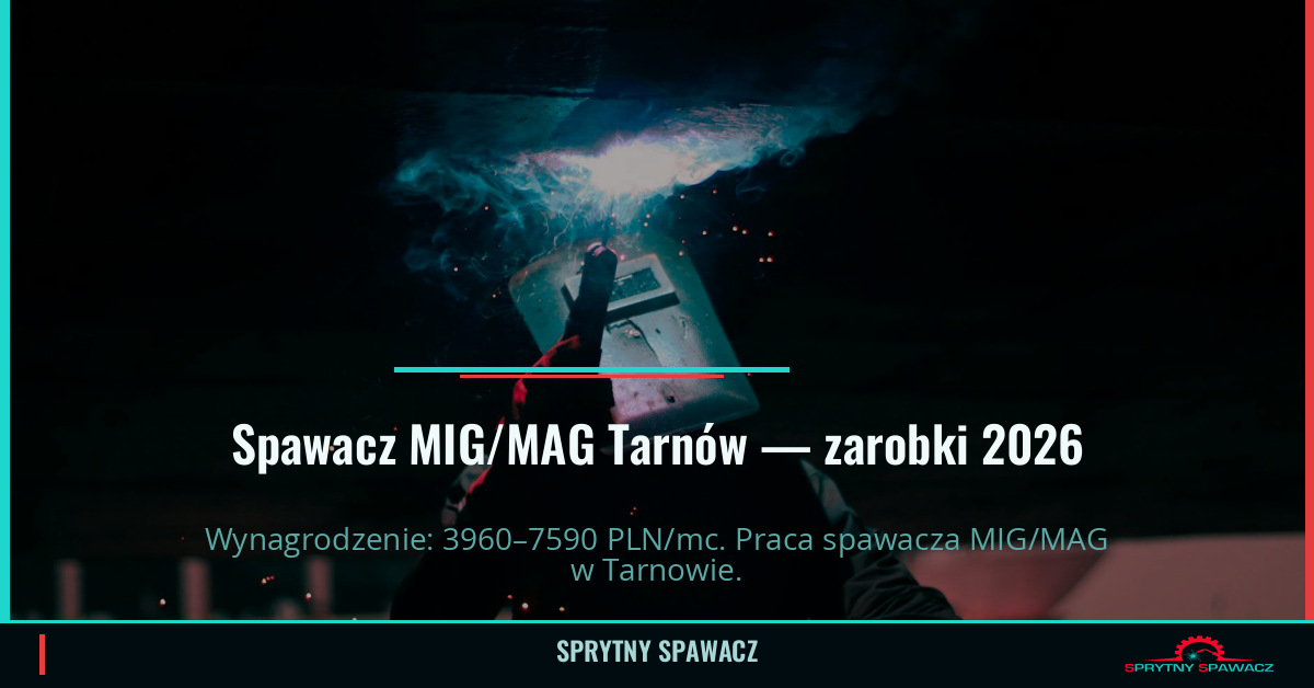 Zarobki spawacza MIG/MAG w Tarnowie – Praca i Wymagania 1 Spawacz MIG/MAG Tarnów — zarobki 3960–7590 PLN/mc — SprytnySpawacz.pl