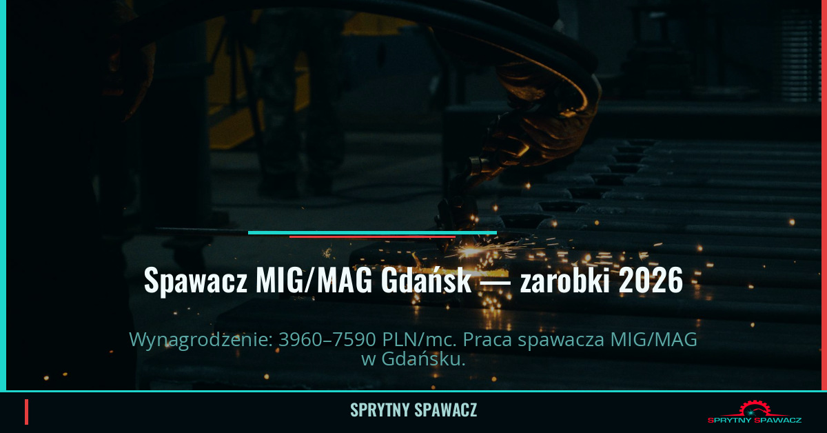Spawacz MIG/MAG Gdańsk - Zarobki i Oferty 2026 1 Spawacz MIG/MAG Gdańsk — zarobki 3960–7590 PLN/mc — SprytnySpawacz.pl