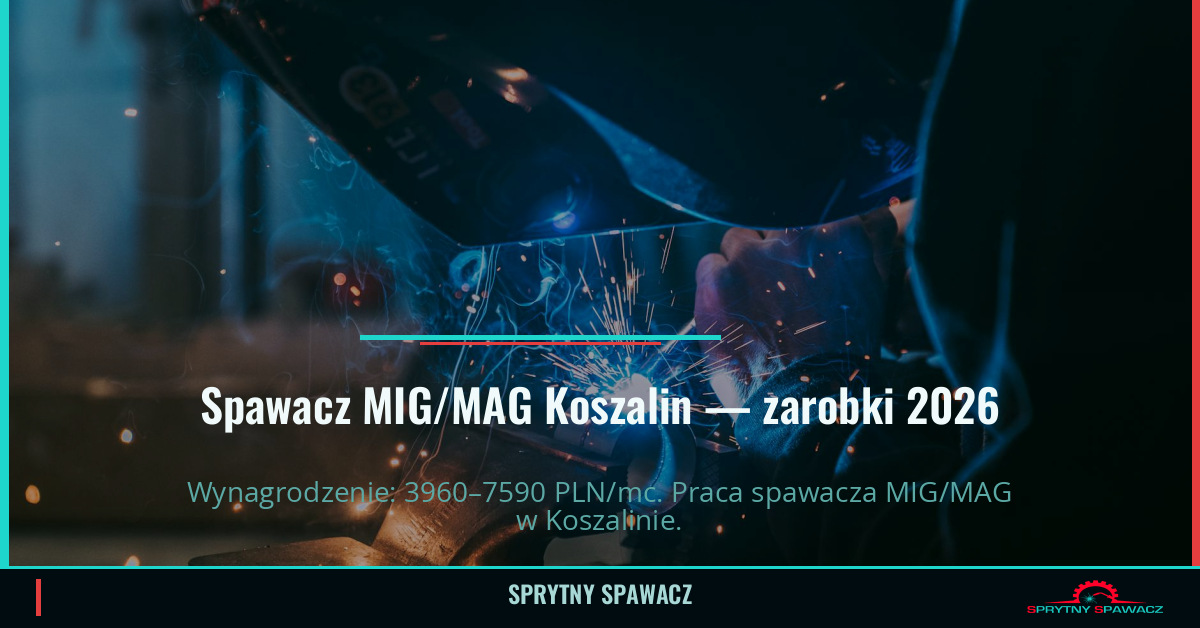 Zarobki spawacza MIG/MAG w Koszalinie 2026 1 Spawacz MIG/MAG Koszalin — zarobki 3960–7590 PLN/mc — SprytnySpawacz.pl