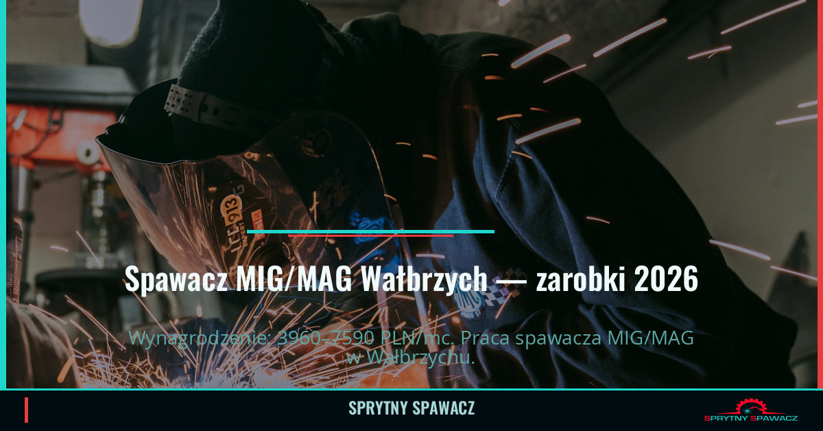 Zarobki spawacza MIG/MAG w Wałbrzychu – Maj 2026 1 Spawacz MIG/MAG Wałbrzych — zarobki 3960–7590 PLN/mc — SprytnySpawacz.pl