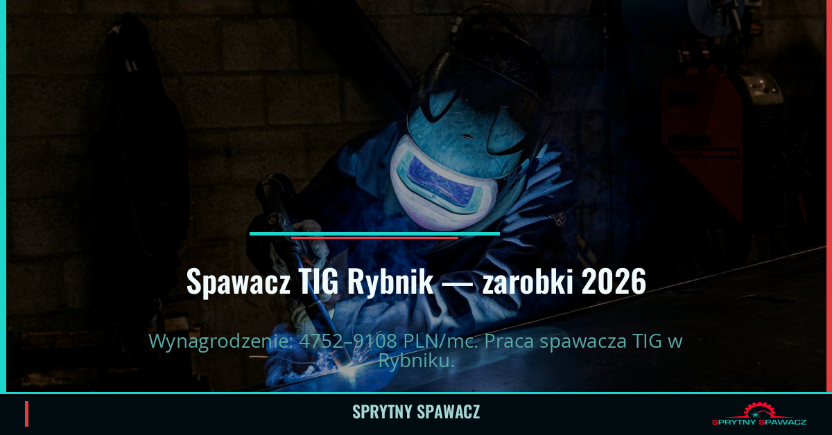 Zarobki spawaczy TIG w Rybniku | Portal Pracy 1 Spawacz TIG Rybnik — zarobki 4752–9108 PLN/mc — SprytnySpawacz.pl