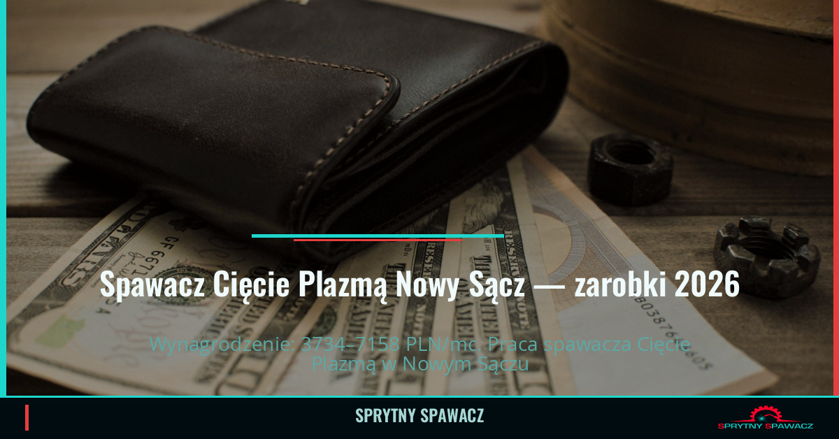 Zarobki spawacza Cięcie Plazmą w Nowym Sączu 1 Spawacz Cięcie Plazmą Nowy Sącz — zarobki 3734–7158 PLN/mc — SprytnySpawacz.pl