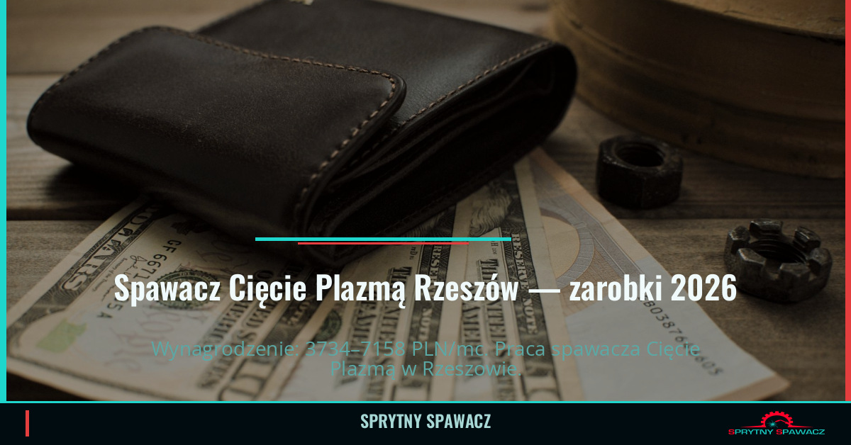 Zarobki spawacza Cięcie Plazmą w Rzeszowie 1 Spawacz Cięcie Plazmą Rzeszów — zarobki 3734–7158 PLN/mc — SprytnySpawacz.pl