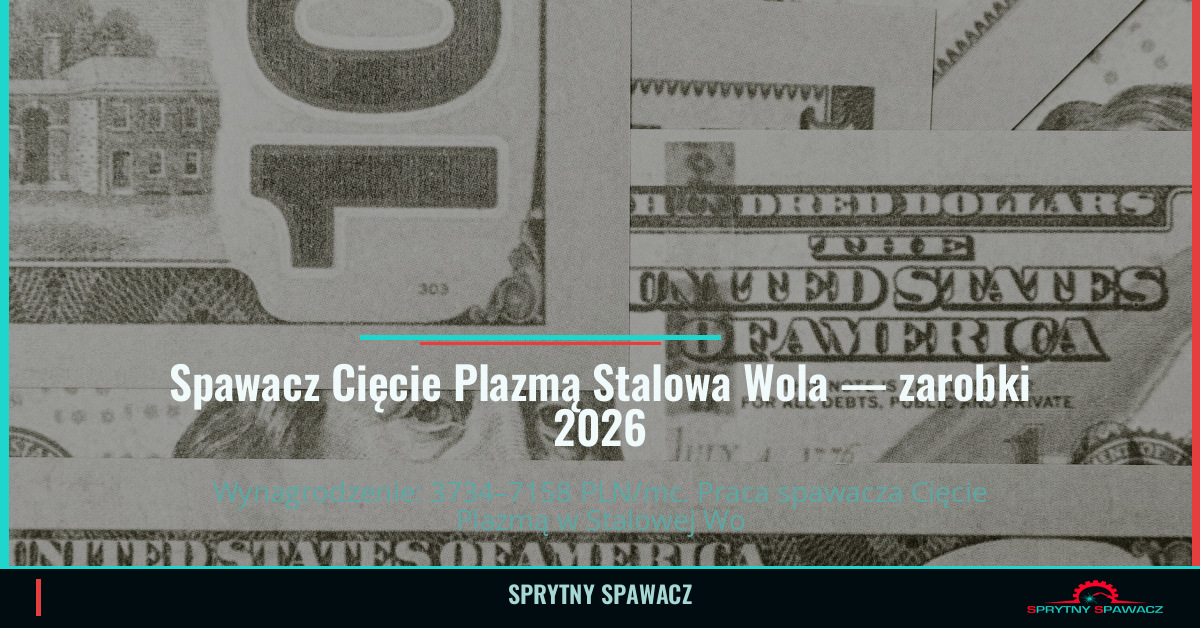 Zarobki spawacza Cięcie Plazmą w Stalowej Woli 1 Spawacz Cięcie Plazmą Stalowa Wola — zarobki 3734–7158 PLN/mc — SprytnySpawacz.pl