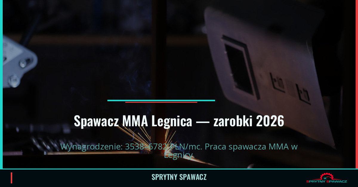 Zarobki spawacza MMA w Legnicy – Czerwiec 2026 1 Spawacz MMA Legnica — zarobki 3538–6782 PLN/mc — SprytnySpawacz.pl