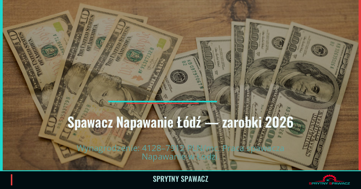 Zarobki spawacza Napawanie w Łodzi 1 Spawacz Napawanie Łódź — zarobki 4128–7912 PLN/mc — SprytnySpawacz.pl