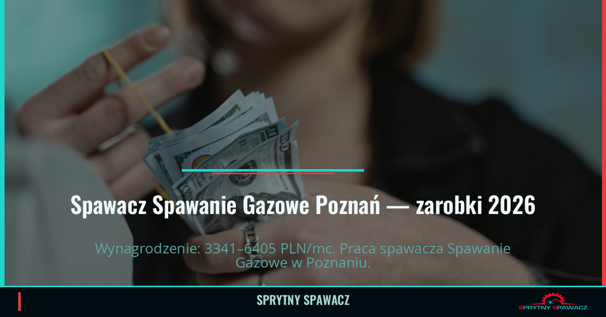 Zarobki spawacza Spawanie Gazowe w Poznaniu 1 Spawacz Spawanie Gazowe Poznań — zarobki 3341–6405 PLN/mc — SprytnySpawacz.pl