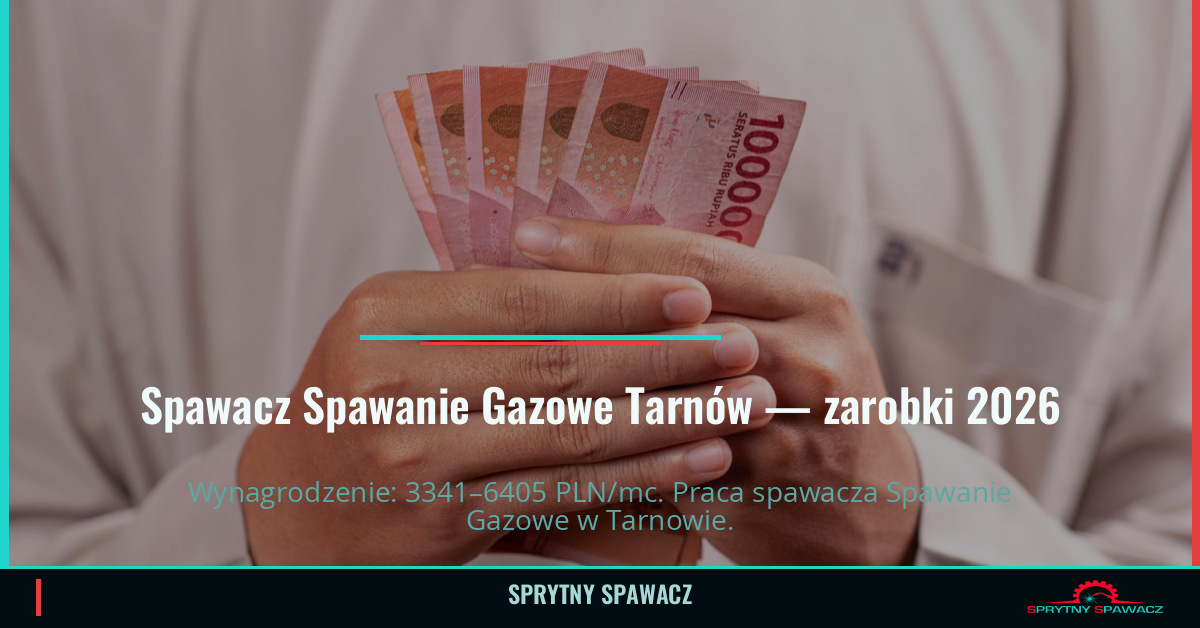 Zarobki spawacza Spawanie Gazowe w Tarnowie 1 Spawacz Spawanie Gazowe Tarnów — zarobki 3341–6405 PLN/mc — SprytnySpawacz.pl