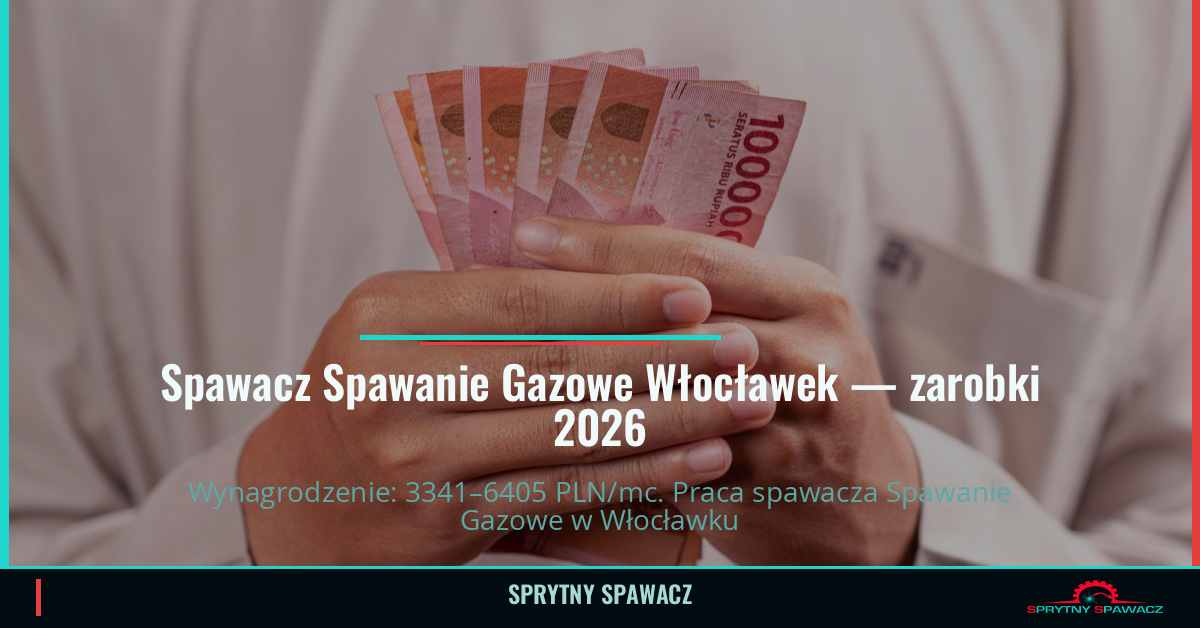 Zarobki spawacza Spawanie Gazowe w Włocławku 1 Spawacz Spawanie Gazowe Włocławek — zarobki 3341–6405 PLN/mc — SprytnySpawacz.pl