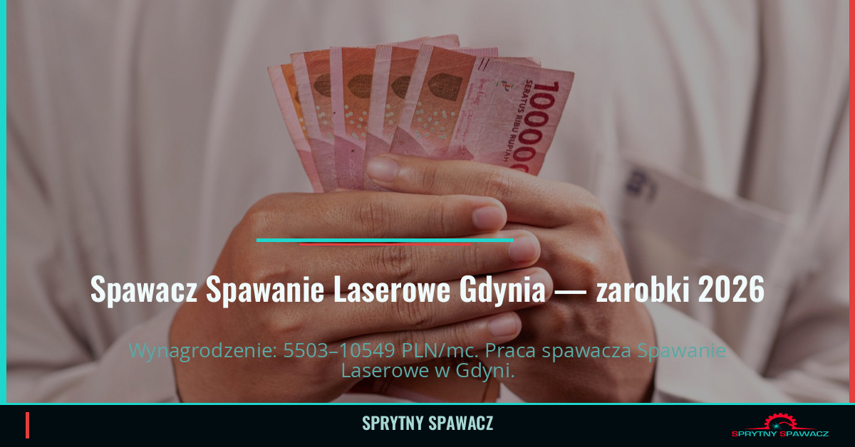 Zarobki spawaczy Spawanie Laserowe w Gdyni 1 Spawacz Spawanie Laserowe Gdynia — zarobki 5503–10549 PLN/mc — SprytnySpawacz.pl