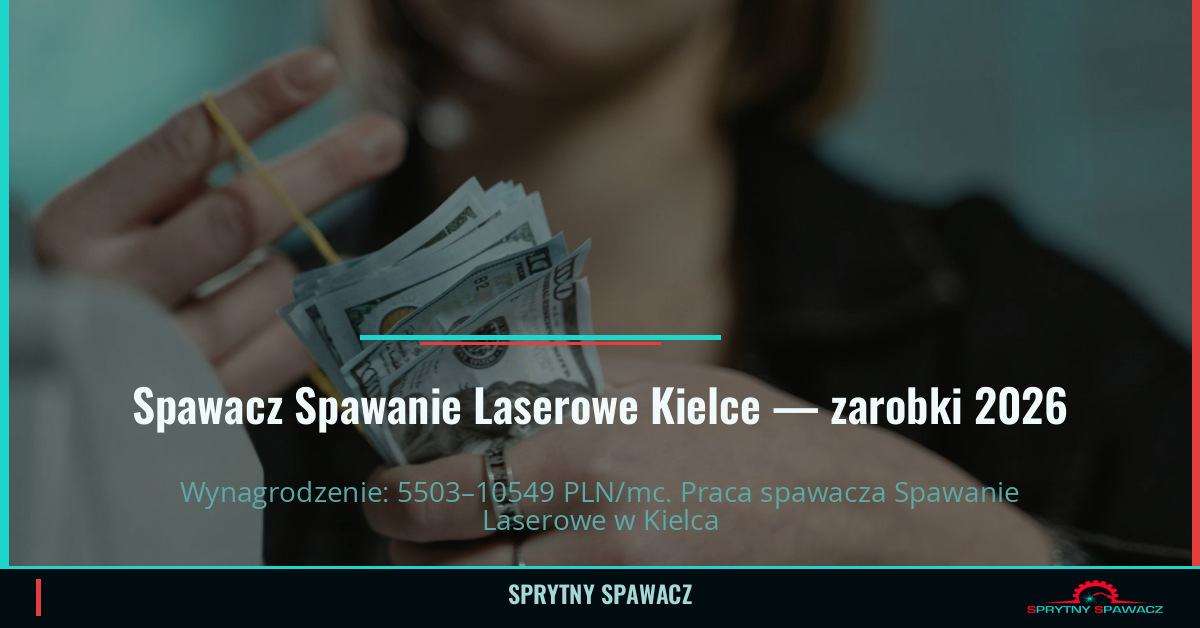 Zarobki spawacza Spawanie Laserowe w Kielcach 1 Spawacz Spawanie Laserowe Kielce — zarobki 5503–10549 PLN/mc — SprytnySpawacz.pl
