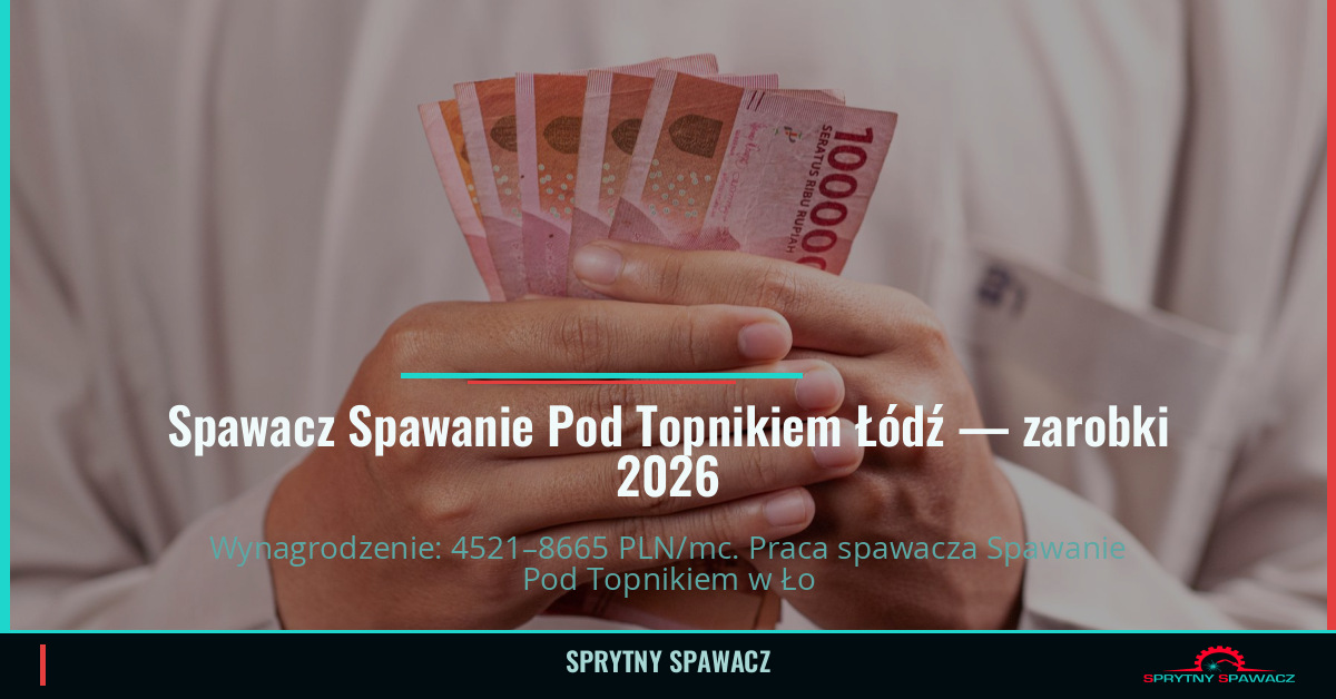 Zarobki spawacza w Łodzi - Spawanie Pod Topnikiem 1 Spawacz Spawanie Pod Topnikiem Łódź — zarobki 4521–8665 PLN/mc — SprytnySpawacz.pl