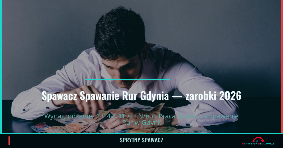 Zarobki spawacza Spawanie Rur w Gdyni 1 Spawacz Spawanie Rur Gdynia — zarobki 4914–9419 PLN/mc — SprytnySpawacz.pl