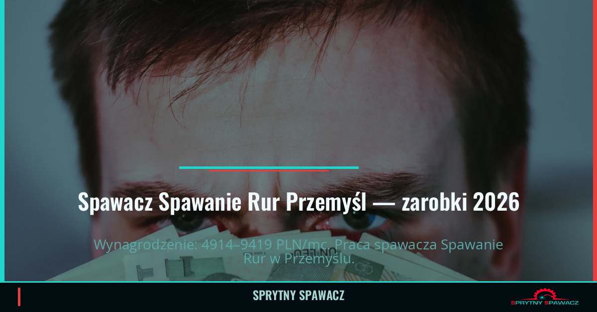 Zarobki spawacza Spawanie Rur w Przemyślu 1 Spawacz Spawanie Rur Przemyśl — zarobki 4914–9419 PLN/mc — SprytnySpawacz.pl