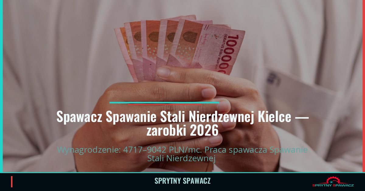 Zarobki spawacza Stali Nierdzewnej w Kielcach 1 Spawacz Spawanie Stali Nierdzewnej Kielce — zarobki 4717–9042 PLN/mc — SprytnySpawacz.pl