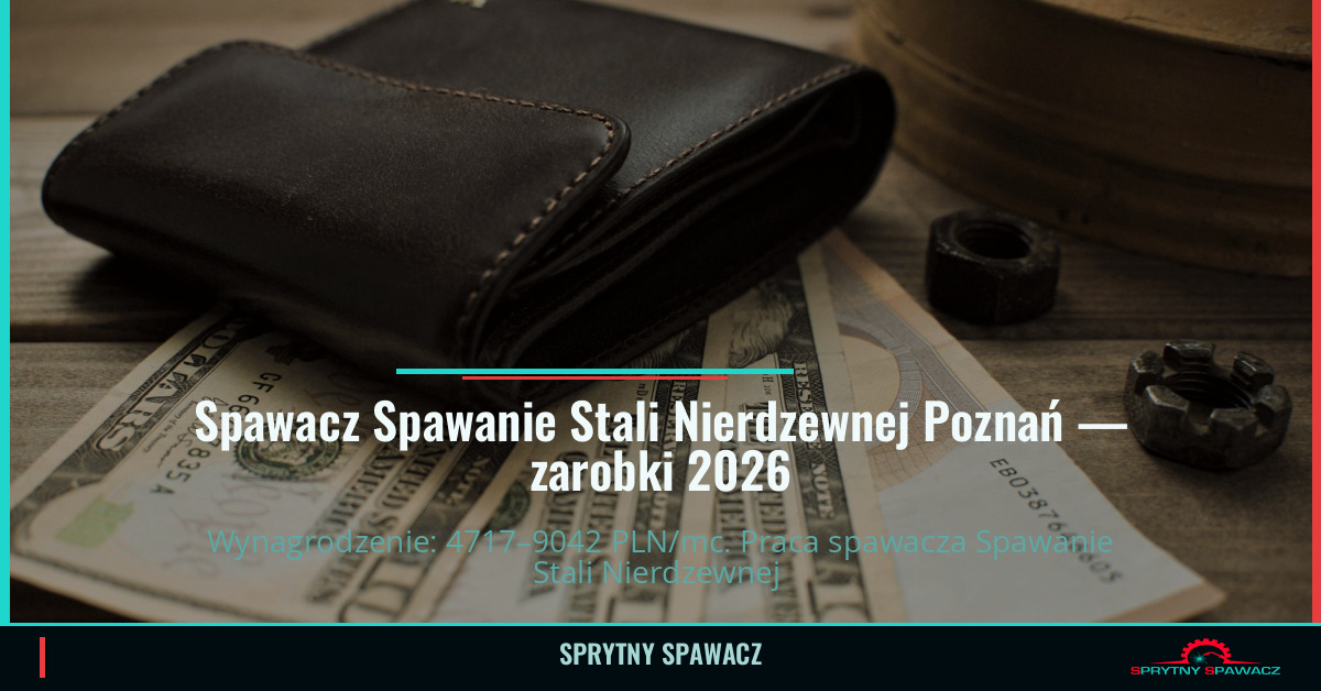Zarobki spawacza stali nierdzewnej w Poznaniu 1 Spawacz Spawanie Stali Nierdzewnej Poznań — zarobki 4717–9042 PLN/mc — SprytnySpawacz.pl