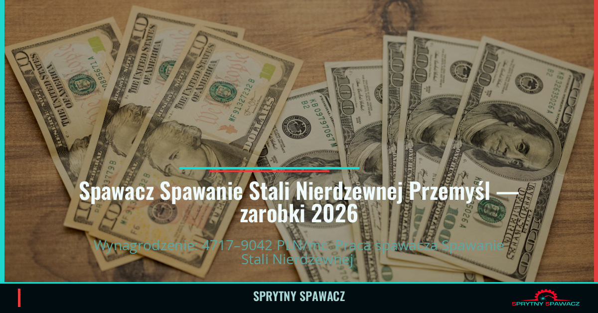 Zarobki spawacza Stali Nierdzewnej w Przemyślu 1 Spawacz Spawanie Stali Nierdzewnej Przemyśl — zarobki 4717–9042 PLN/mc — SprytnySpawacz.pl