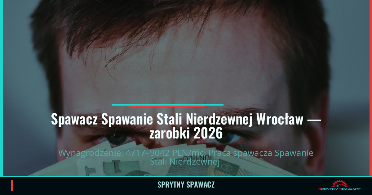 Zarobki spawacza stal nierdzewna Wrocław 2026 1 Spawacz Spawanie Stali Nierdzewnej Wrocław — zarobki 4717–9042 PLN/mc — SprytnySpawacz.pl