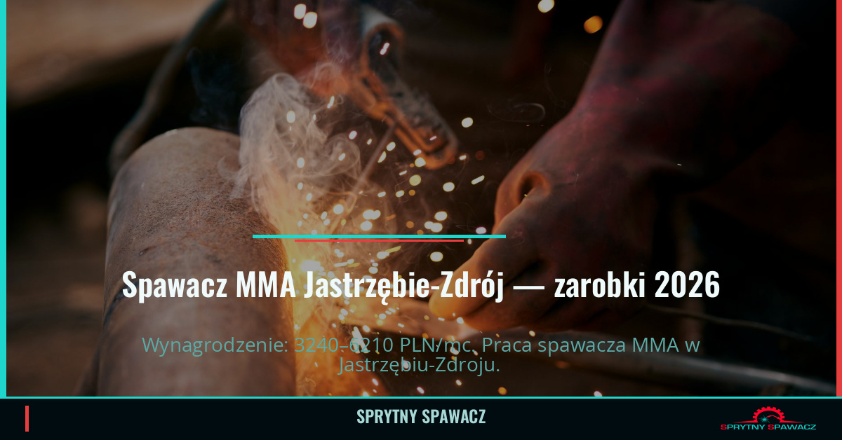 Zarobki spawacza MMA w Jastrzębie-Zdrój — Lipiec 2026 1 Spawacz MMA Jastrzębie-Zdrój — zarobki 3240–6210 PLN/mc — SprytnySpawacz.pl