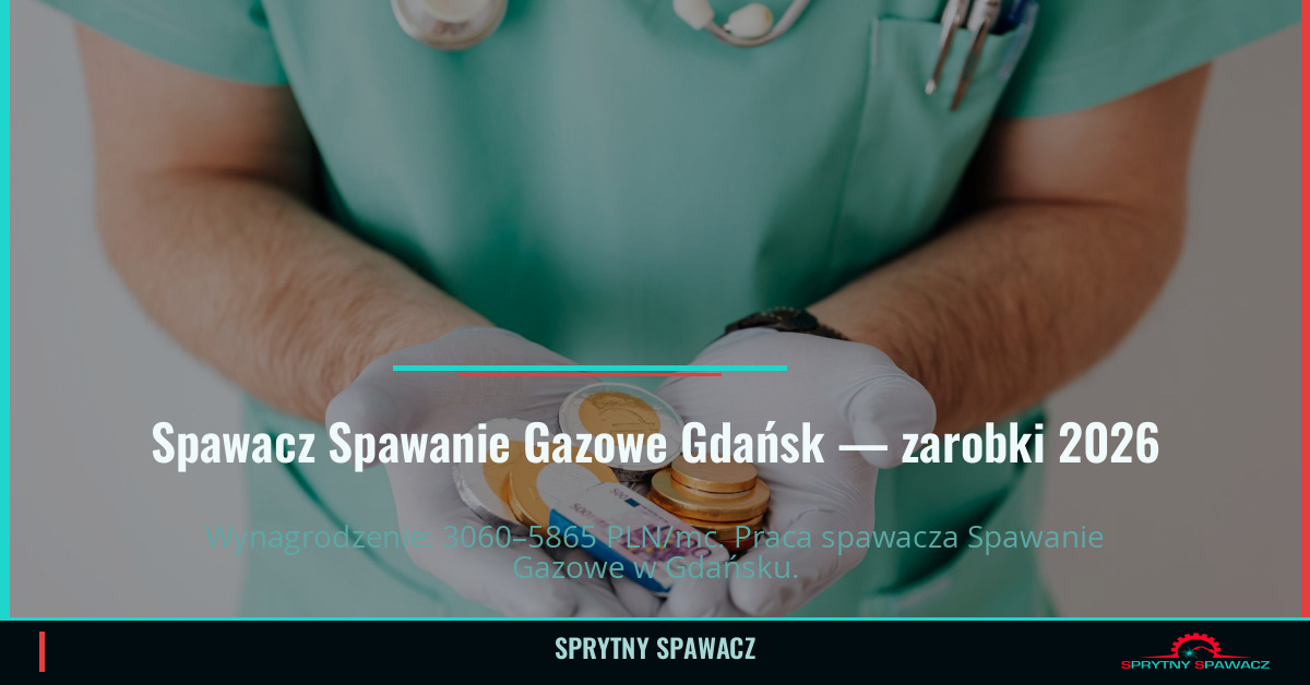 Zarobki spawacza Spawanie Gazowe w Gdańsku 1 Spawacz Spawanie Gazowe Gdańsk — zarobki 3060–5865 PLN/mc — SprytnySpawacz.pl