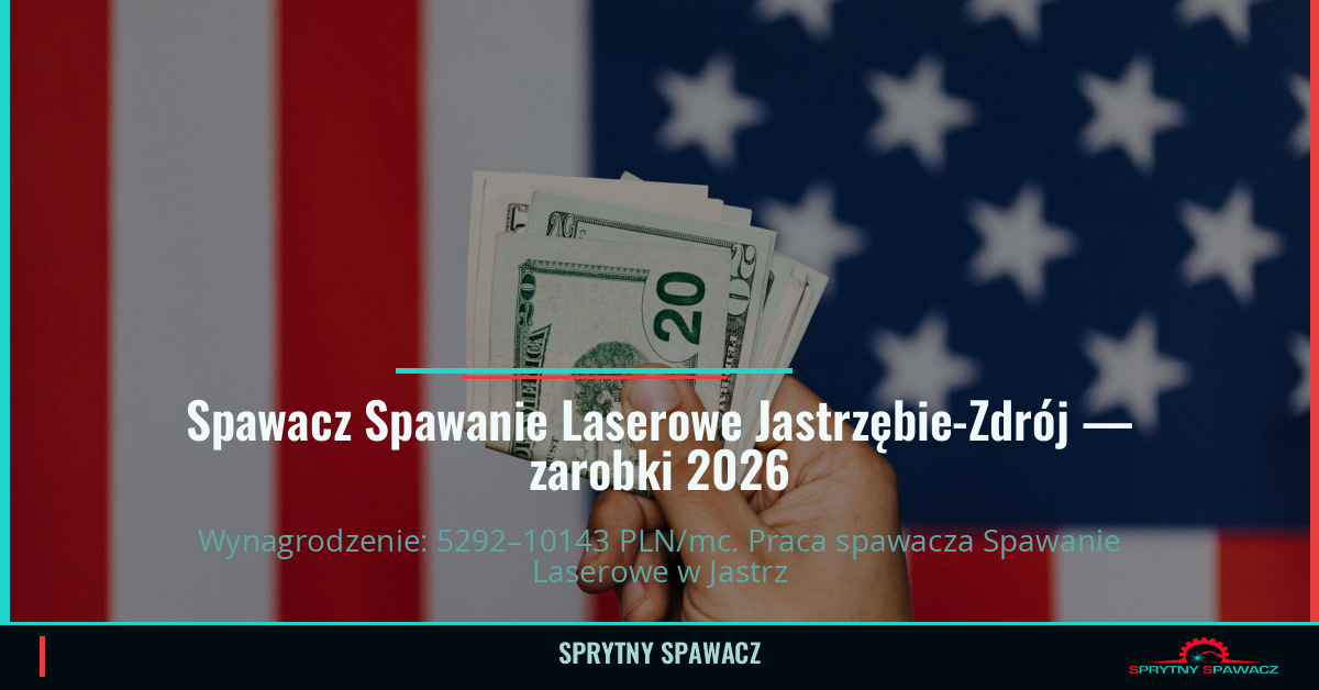 Zarobki spawacza Spawanie Laserowe w Jastrzębie-Zdrój 1 Spawacz Spawanie Laserowe Jastrzębie-Zdrój — zarobki 5292–10143 PLN/mc — SprytnySpawacz.pl
