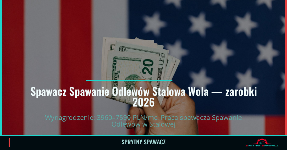 Zarobki spawacza Spawanie Odlewów w Stalowej Woli 1 Spawacz Spawanie Odlewów Stalowa Wola — zarobki 3960–7590 PLN/mc — SprytnySpawacz.pl