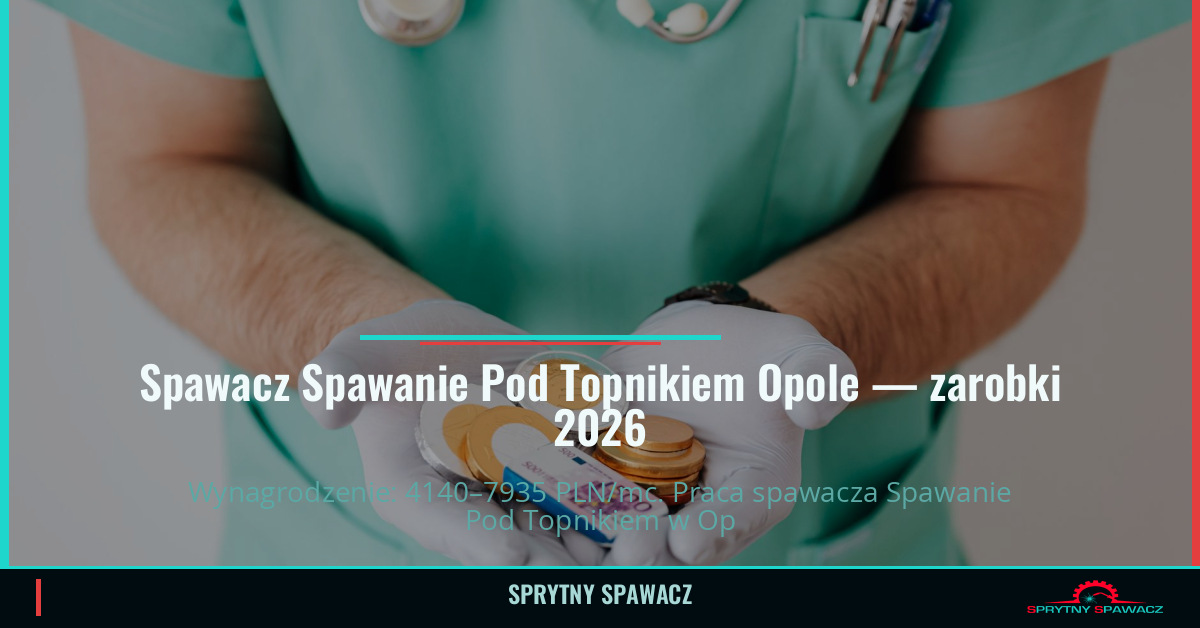 Zarobki spawacza Spawanie Pod Topnikiem w Opolu 1 Spawacz Spawanie Pod Topnikiem Opole — zarobki 4140–7935 PLN/mc — SprytnySpawacz.pl
