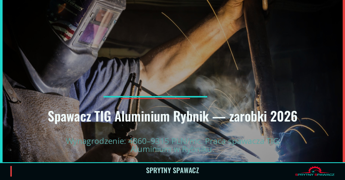 Zarobki spawacza TIG Aluminium w Rybniku 1 Spawacz TIG Aluminium Rybnik — zarobki 4860–9315 PLN/mc — SprytnySpawacz.pl